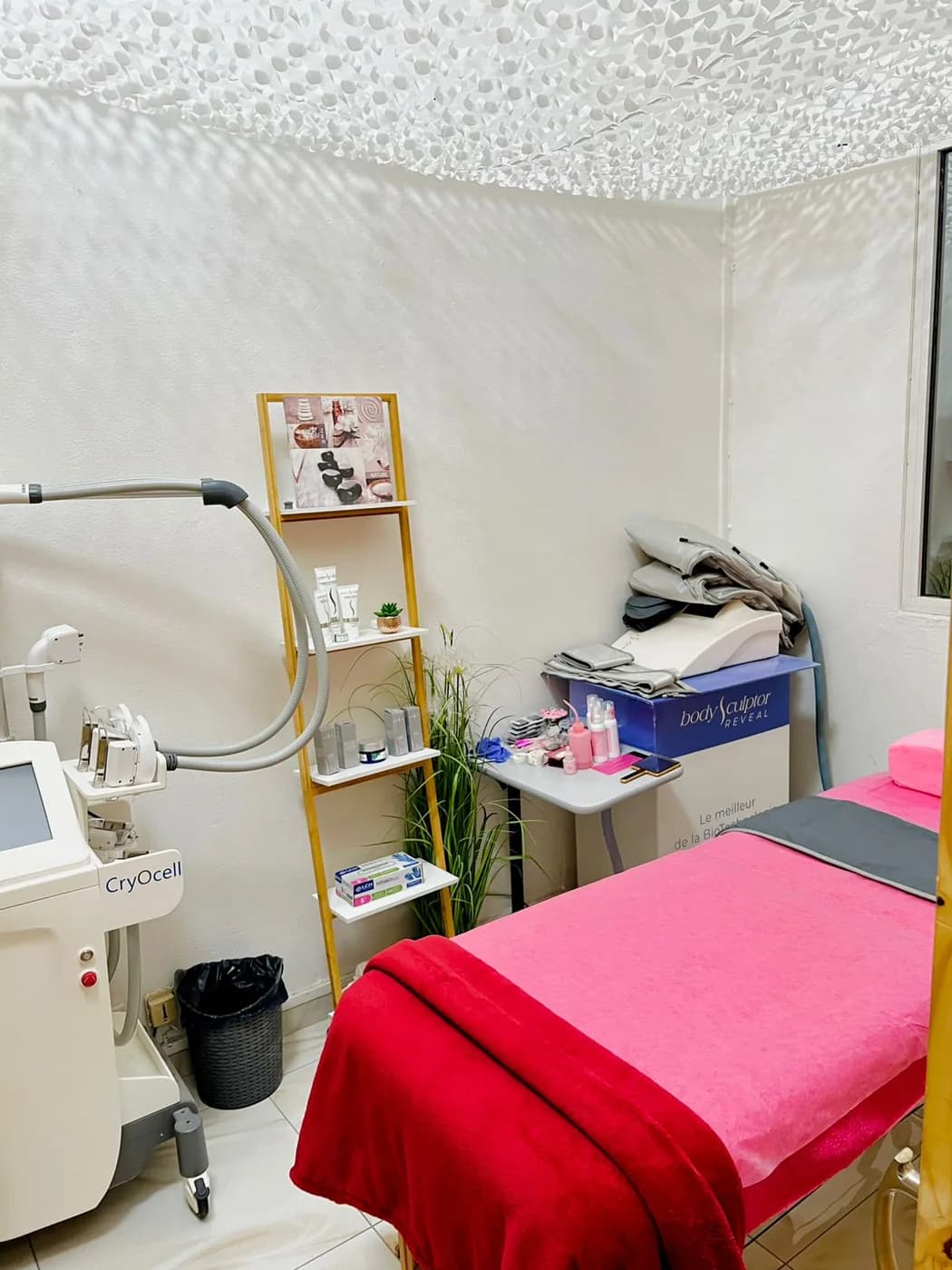 Une cabine de soin équipée pour la cryolipolyse
